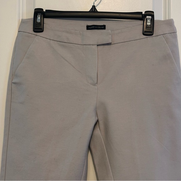 Audrey & Celine Womens Beige Straight-Leg Pants Size 6 Cotton Blend - Picture 6 of 6